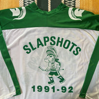 Vintage MSU Gruff Sparty “Slapshots” Hockey Jersey XL (1992)