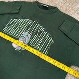 Vintage MSU Gruff Sparty Spell-out Crewneck Sweatshirt Large (1990s)