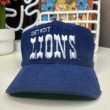 1980s Detroit Lions Script Corduroy Snapback Hat