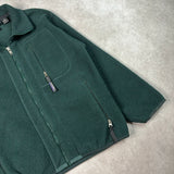 1990s Patagonia Green Synchilla Fleece Zip-up Jacket XS