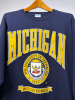 1990s Crest University Of Michigan Sweatshirt Large