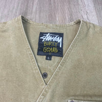 1990s Stussy Burly Gear Canvas Vest Large