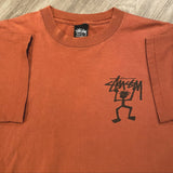 1990s STUSSY TRIBEMAN GRAPHIC T-SHIRT LARGE