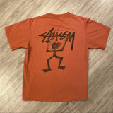 1990s STUSSY TRIBEMAN GRAPHIC T-SHIRT LARGE